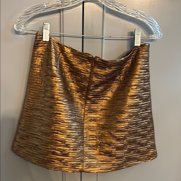 Torn by Ronny Kobo Gold Skirt sz m - Picture 2 of 4